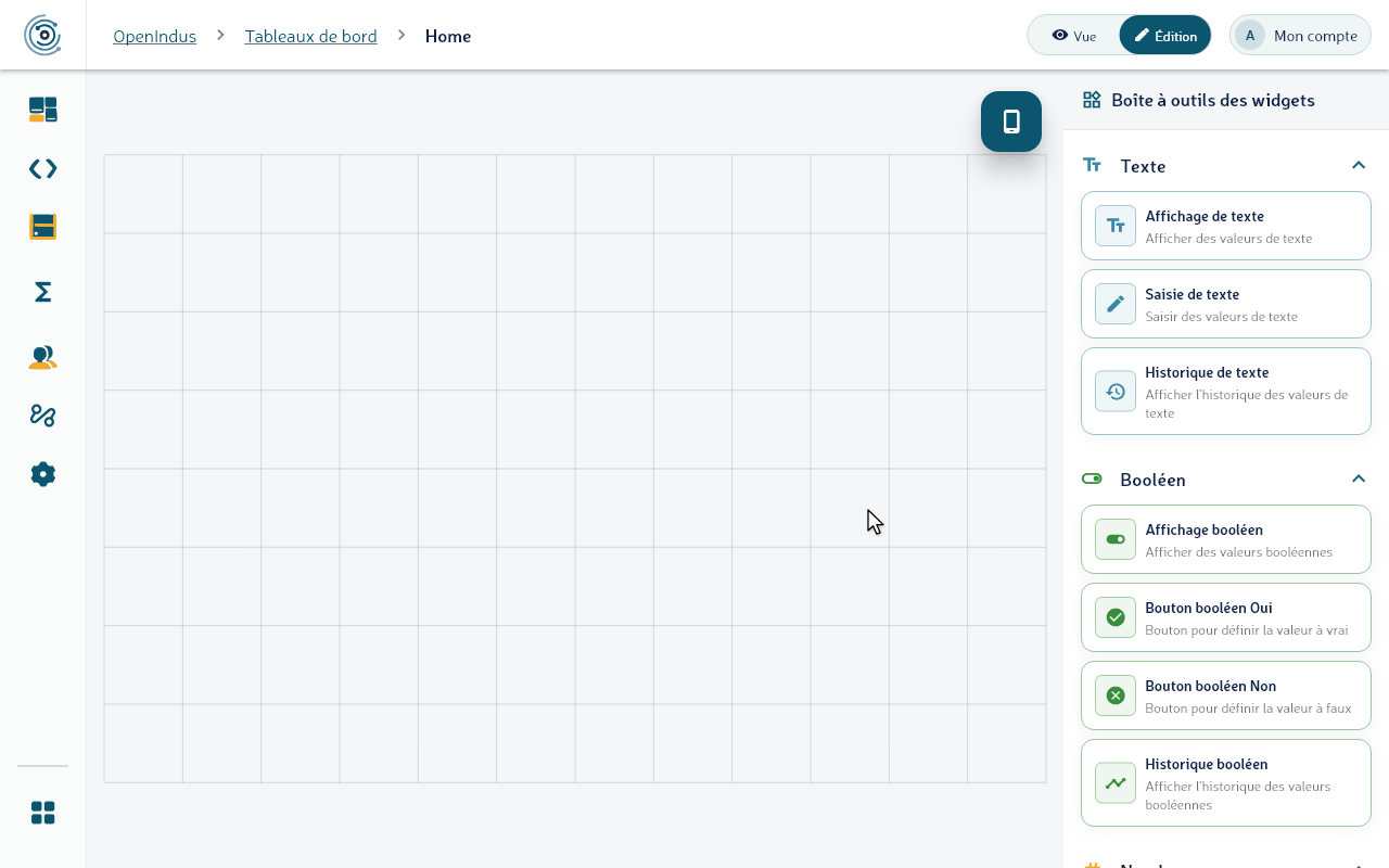 Démonstration : ajout d'un widget de température sur un tableau de bord OI Cloud